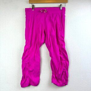 Ivivva by Lululemon Girl Size 14 Hot Pink Scrunched Pants Capri Athleisure Dance